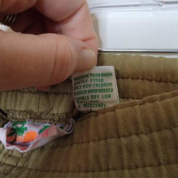 Vintage 80’s Blue Cabana Khaki Shorts Size Md high waisted 7" inseam - Picture 3 of 8